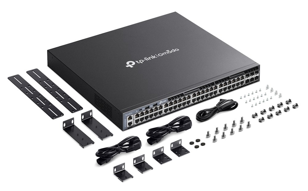 TP-Link SG6654X, Omada 48-Port Gigabit L3 Switch, 48x GLAN, 6x 10GB SFP+, 2x USB, 1U
