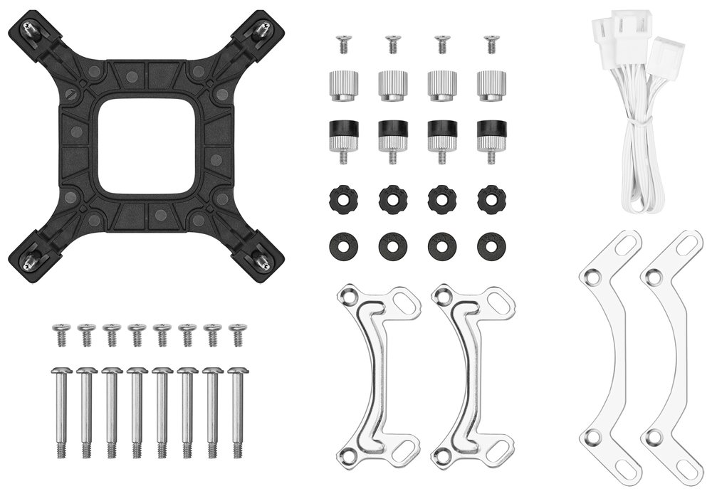 DEEPCOOL vodní chladič LE240 V2/ 2x120 PWM ARGB fan / displej / bílý
