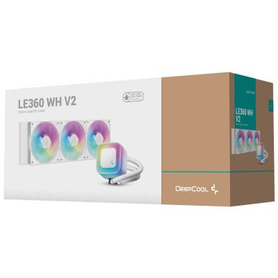 DEEPCOOL vodní chladič LE360 V2 / 3x120 PWM ARGB fan / displej / bílý
