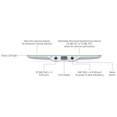 Ubiquiti UniFi E7 Audience - Enterprise Wi-Fi 7 AP, 5/6GHz, až 20.1Gbps, 1x 10GbE, 1x GbE, vnitřní, PoE++ (bez PoE inj.)