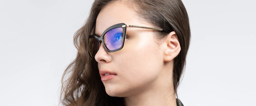 GUNNAR kancelářske/herní brýle  ANNA ONYX jantarová skla BLF 65 GUNNAR focus