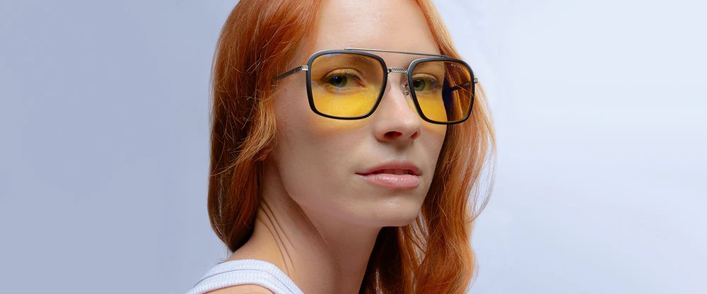 GUNNAR kancelářske/herní brýle  BARRON SILVER jantarová skla BLF 65 GUNNAR focus