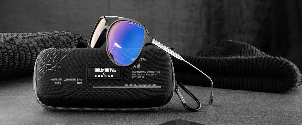 GUNNAR kancelářske/herní brýle CALL OF DUTY-GHOST*obruby ONYX/MERCURY* jantarová sluneční zatmavovací skla*NEUTRAL focus