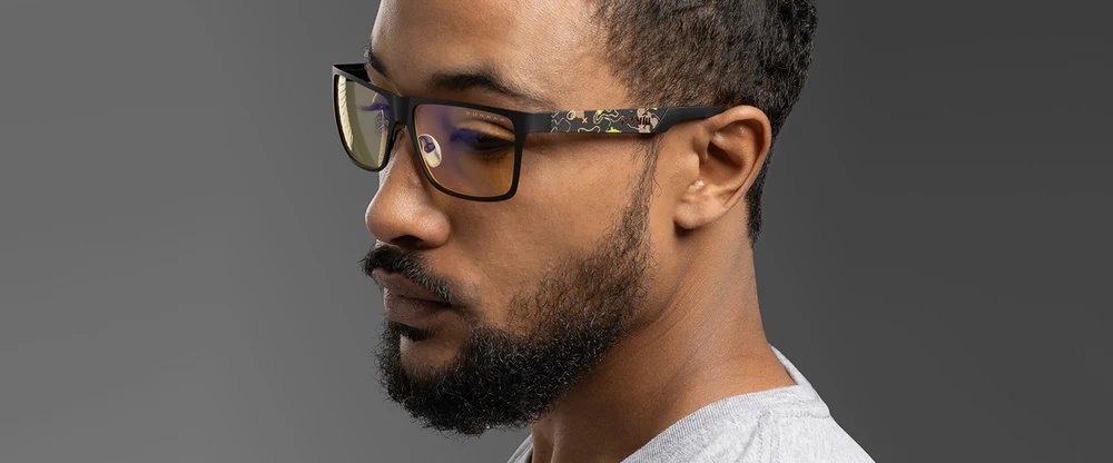 GUNNAR kancelářske/herní brýle CALL OF DUTY UAV EDITION ONYX TOPO * jantarová skla * BLF 65 * GUNNAR focus