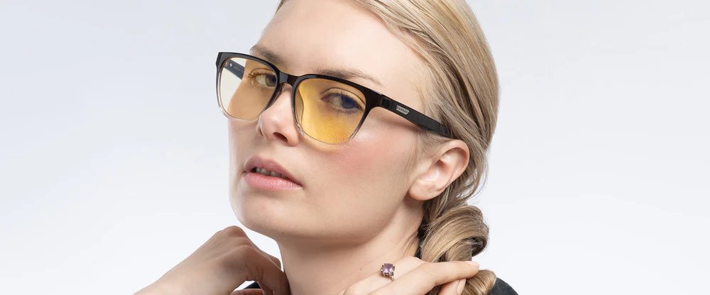 GUNNAR kancelářske/herní brýle BERKELEY ONYX/FADE * jantárová skla * BLF 65 * GUNNAR focus