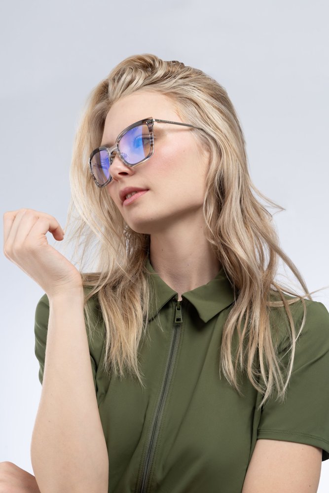 GUNNAR kancelářske/herní brýle  KAIA BLUE RIBBON čirá skla BLF 35 GUNNAR focus