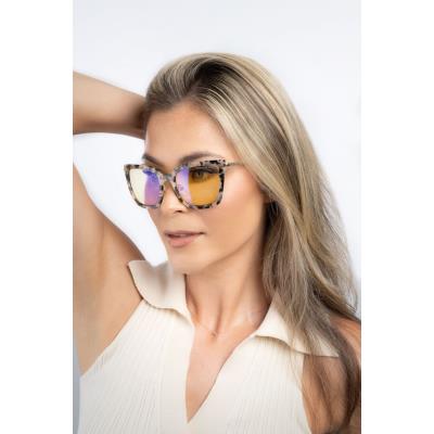 GUNNAR kancelářske/herní brýle  KAIA CREAM MARBLE jantarová skla BLF 65 GUNNAR focus