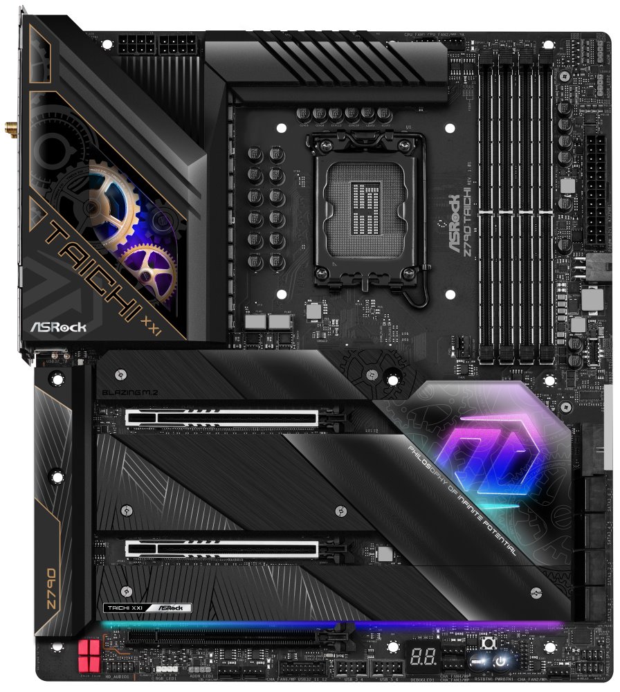 OPRAVENÉ - ASRock Z790 Taichi / Intel Z790 / LGA1700 / 4x DDR5 / 5x M.2 / HDMI / Thunderbolt / USB-C / WiFi / EATX