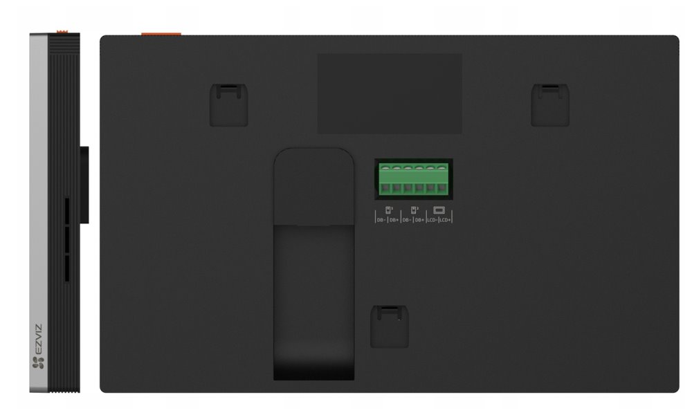 EZVIZ chytrý domácí interkom HP7 2-Entry Kit/ Wi-Fi/ 2048 x 1296/ 7" dotykový monitor/ 2x interkom/ IP65/ černo-stířbrný