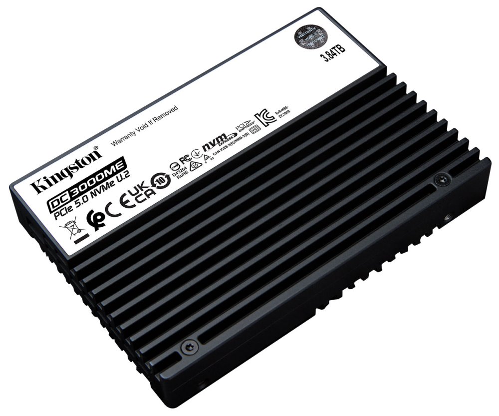 KINGSTON DataCenter DC3000ME 3,84TB SSD / U.2 PCIe 5.0 NVMe / Interní / TCG Opal Enterprise