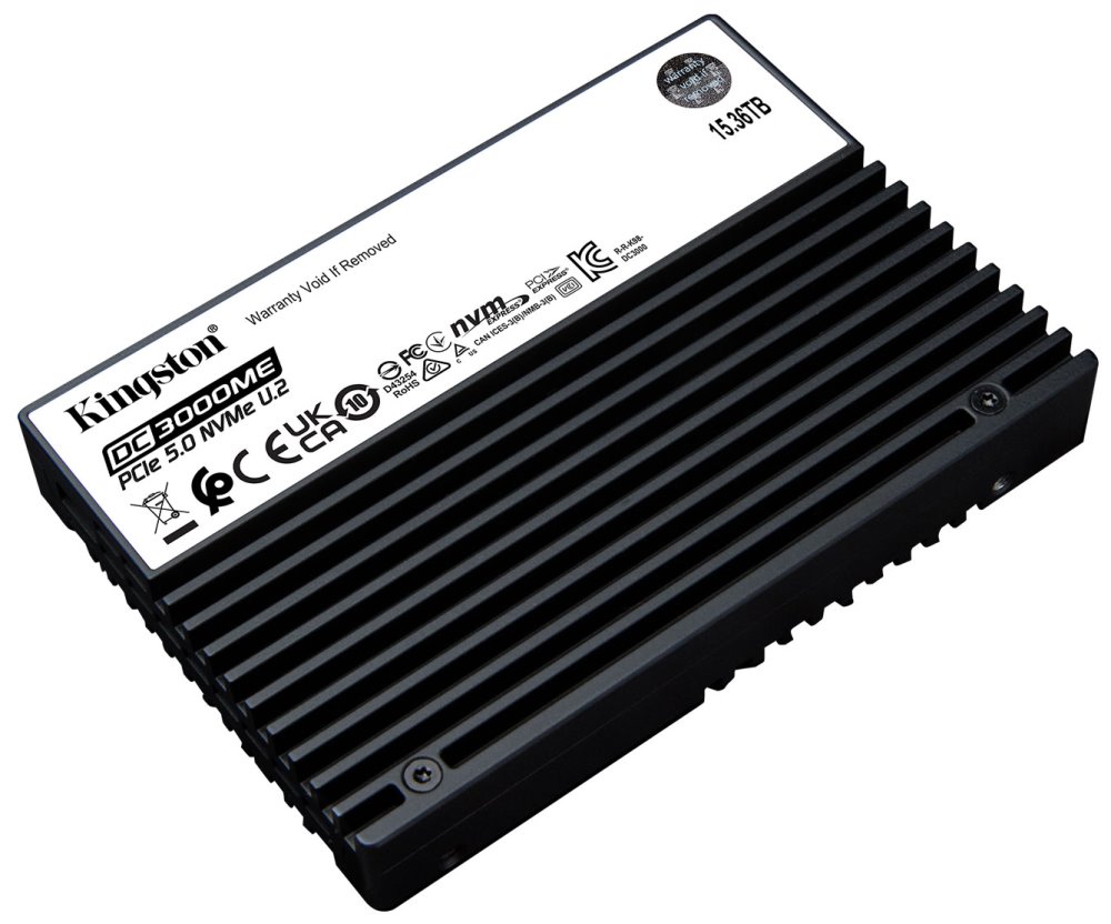 KINGSTON DataCenter DC3000ME 15,36TB SSD / U.2 PCIe 5.0 NVMe / Interní / TCG Opal Enterprise