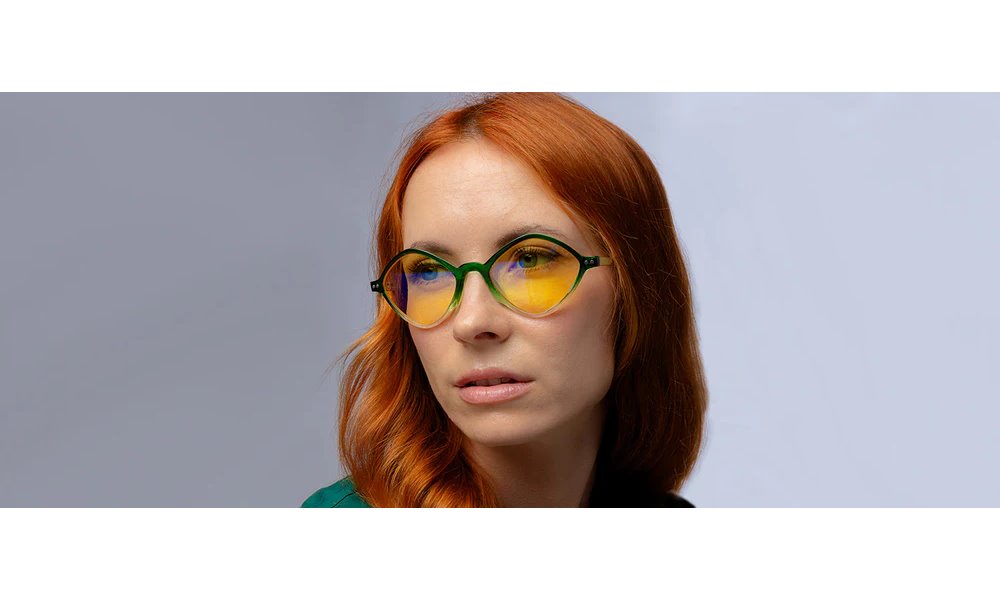 GUNNAR kancelářské/herní brýle LOKI ASGARD EDITION - MARVEL EMERALD-GOLD * jantarová skla * BLF 65 * GUNNAR focus