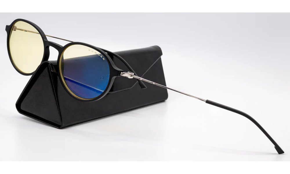 GUNNAR kancelářske/herní brýle LOOP ONYX/MERCURY  * čirá  skla  * BLF 35 *GUNNAR focus