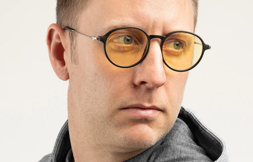 GUNNAR kancelářske/herní brýle LOOP ONYX/MERCURY  * čirá  skla  * BLF 35 *GUNNAR focus