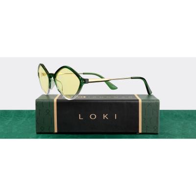 GUNNAR kancelářské/herní brýle LOKI ASGARD EDITION - MARVEL EMERALD-GOLD * jantarová skla * BLF 65 * GUNNAR focus