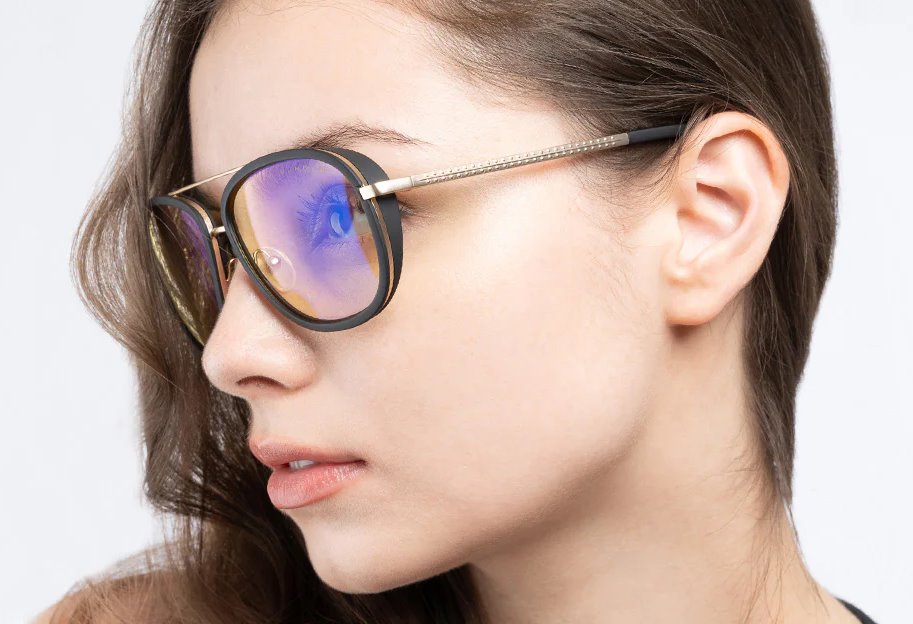 GUNNAR kancelářske/herní brýle  DUME GOLD jantarová skla BLF 65 GUNNAR focus