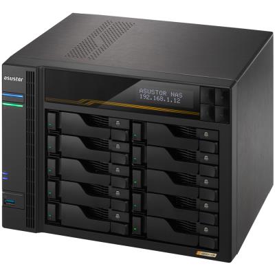 Asustor Lockerstor 10 Gen3 AS6810T   10x 2,5"/3,5" SATA III/ 16GB RAM/ Dual 10GbE Ports/ Dual 5GbE Ports/ 4x M.2 SSD