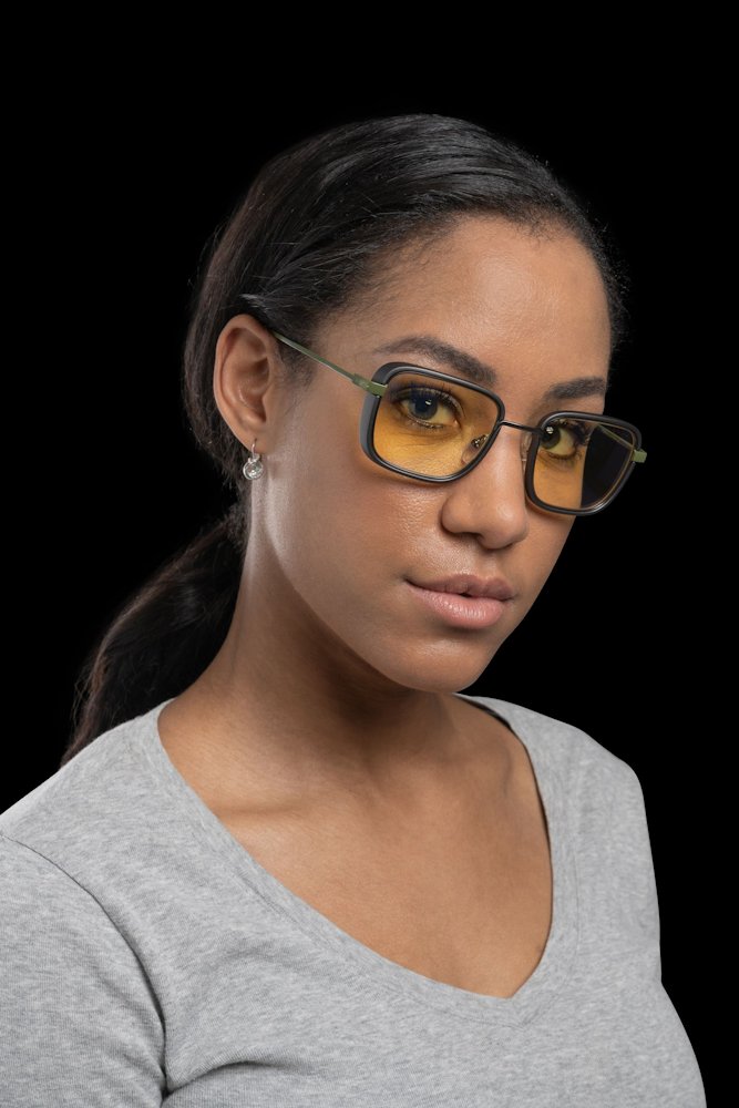 GUNNAR kancelářske/herní brýle FALLOUT VAULT 33 /GUNMETAL-OLIVE / * jantárová skla * BLF 65 * GUNNAR focus