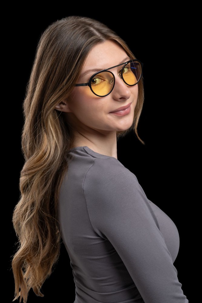 GUNNAR kancelářske/herní brýle  PACIFICA ONYX-SILVER jantarová skla BLF 65 GUNNAR focus