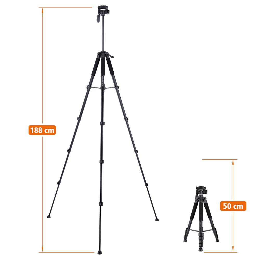 Rollei Stativ Compact Traveler Star S4 / Zátěž 5kg/ Vytažený 160cm/ Černý