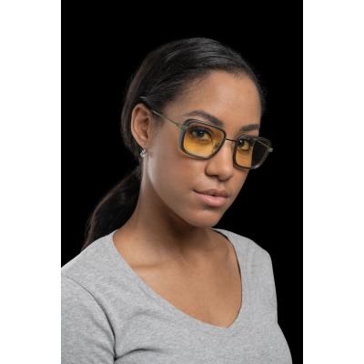 GUNNAR kancelářske/herní brýle FALLOUT VAULT 33 /GUNMETAL-OLIVE / * jantárová skla * BLF 65 * GUNNAR focus