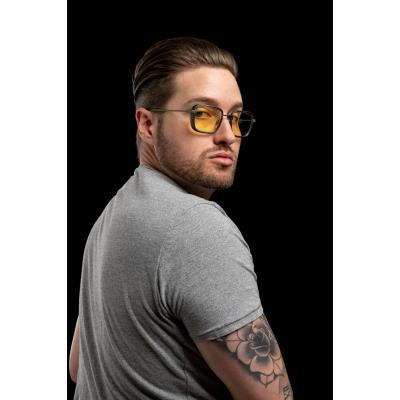 GUNNAR kancelářske/herní brýle FALLOUT VAULT 33 /GUNMETAL-OLIVE / * jantárová skla * BLF 65 * GUNNAR focus