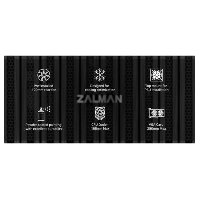 Zalman skříň T6 / Middle tower / ATX / USB 3.0 / USB 2.0