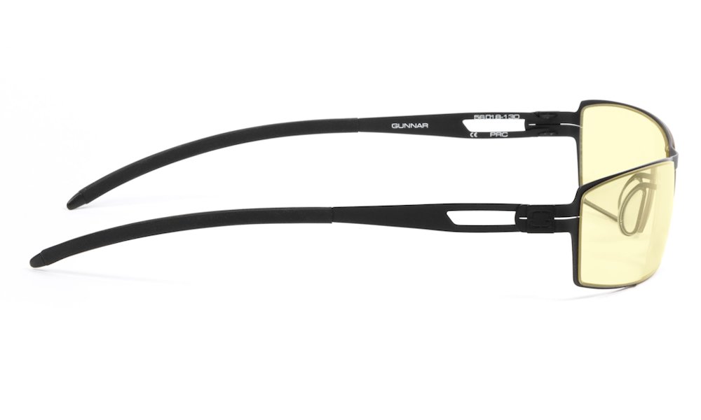 GUNNAR kancelářske/herní brýle SHEADOG ONYX * jantárová skla * BLF 65 * GUNNAR focus