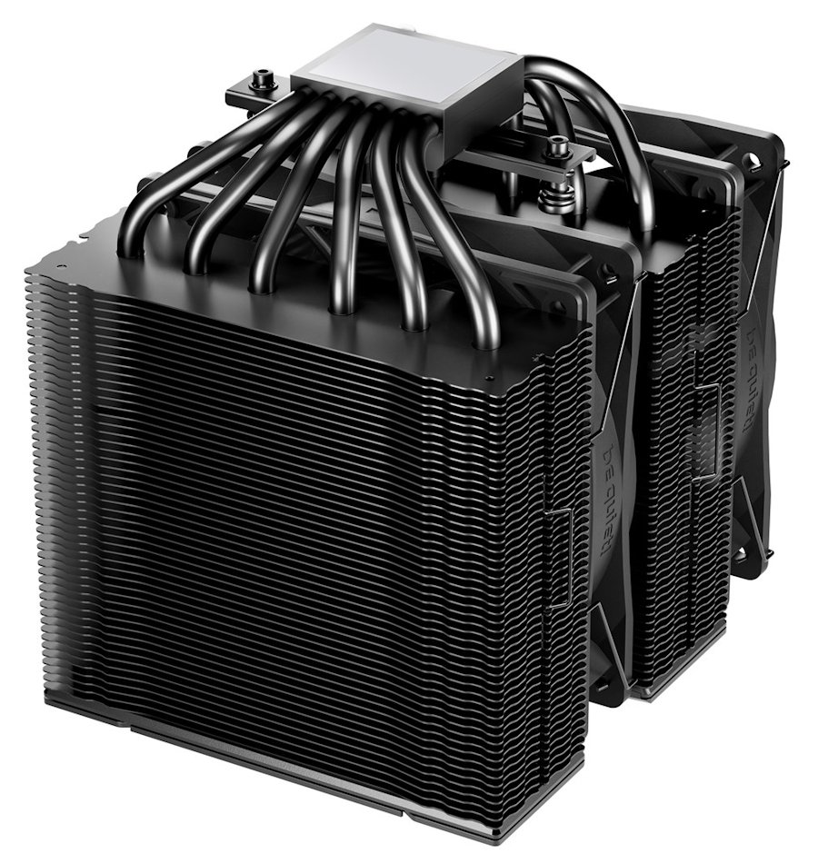 Be quiet! chladič CPU PURE ROCK PRO 3 Black / 2x120mm PWM fan / 6xheatpipe / černý