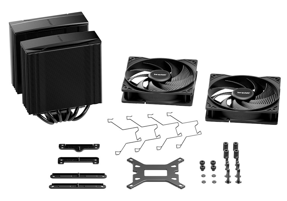 Be quiet! chladič CPU PURE ROCK PRO 3 Black / 2x120mm PWM fan / 6xheatpipe / černý