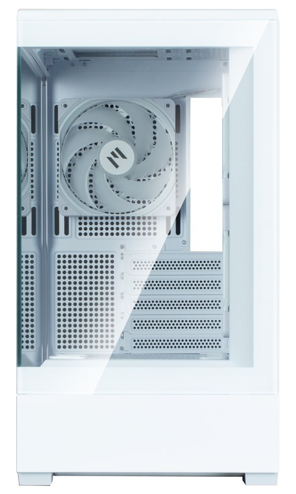 Zalman skříň P30 White V2/ miniT / 3x120mm fan ARGB / USB 3.0 / USB-C / temperované sklo / bílá