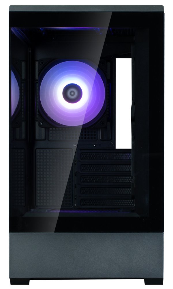 Zalman skříň P30 Black V2 / miniT / 3x120mm fan ARGB / USB 3.0 / USB-C / temperované sklo / černá