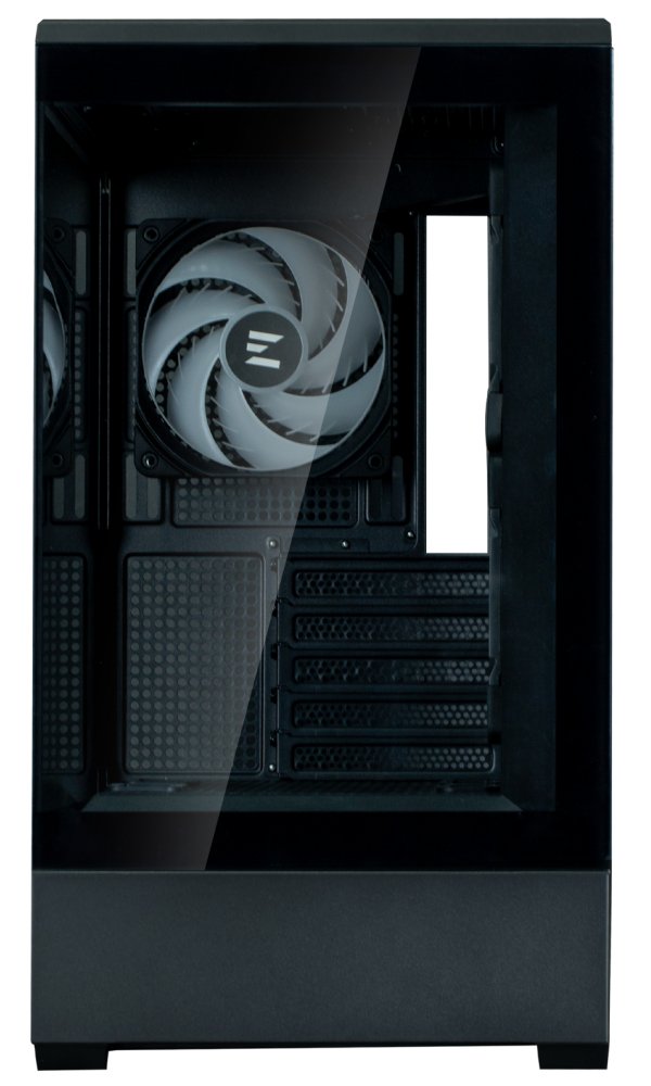 Zalman skříň P30 Black V2 / miniT / 3x120mm fan ARGB / USB 3.0 / USB-C / temperované sklo / černá