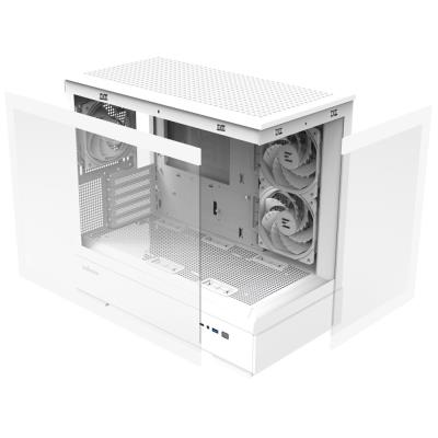 Zalman skříň P30 White V2/ miniT / 3x120mm fan ARGB / USB 3.0 / USB-C / temperované sklo / bílá