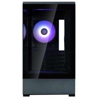 Zalman skříň P30 Black V2 / miniT / 3x120mm fan ARGB / USB 3.0 / USB-C / temperované sklo / černá