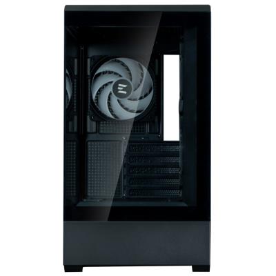 Zalman skříň P30 Black V2 / miniT / 3x120mm fan ARGB / USB 3.0 / USB-C / temperované sklo / černá
