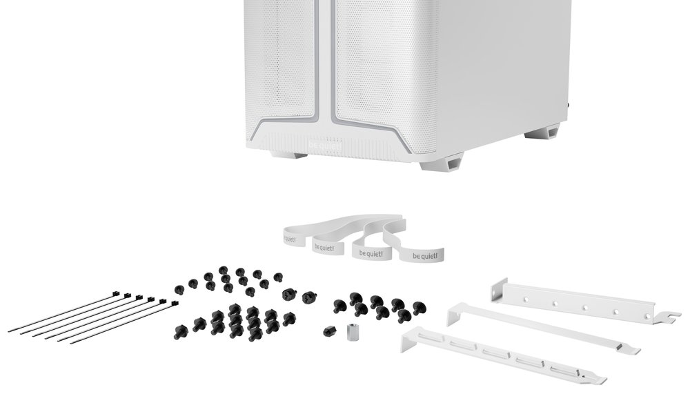 Be quiet! skříň PURE BASE 501DX / ATX / 3x140mm PWM fan / ARGB LED pásek / USB3.2 / temperované sklo / bílá