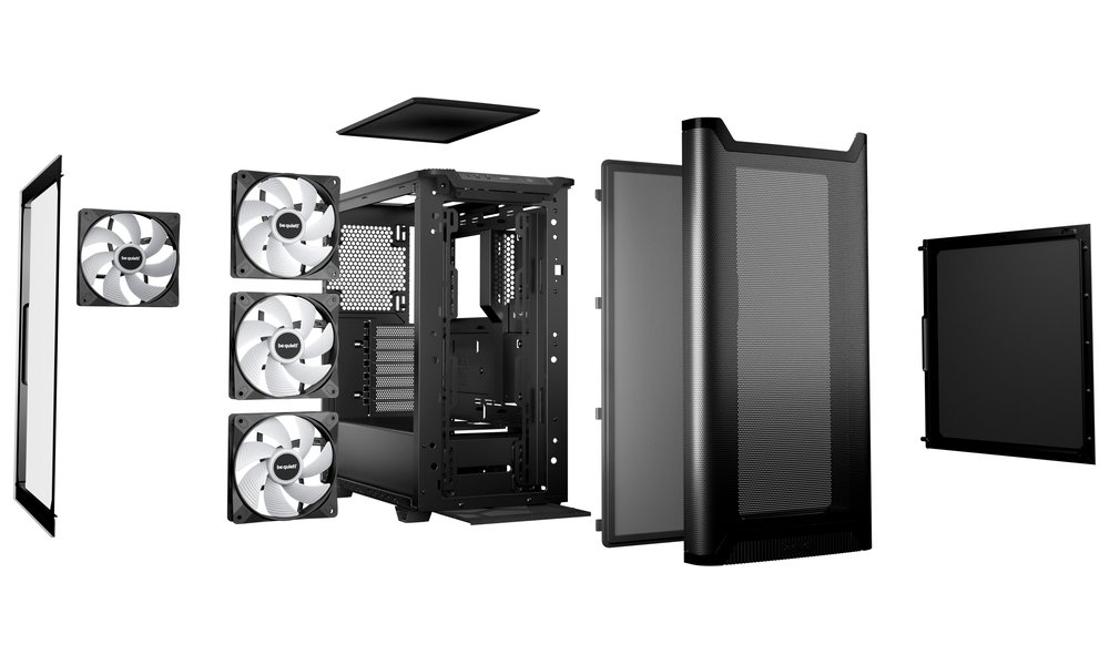 Be quiet! skříň PURE BASE 501LX / ATX / 4xARGB fan / USB-C / 2xUSB 3.2 / temperované sklo / černá
