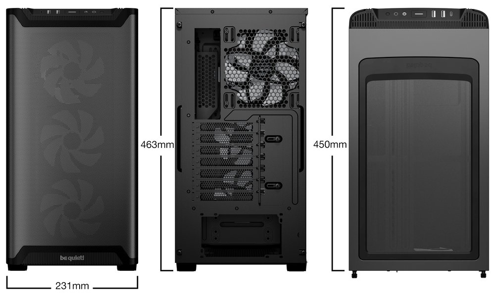 Be quiet! skříň PURE BASE 501LX / ATX / 4xARGB fan / USB-C / 2xUSB 3.2 / temperované sklo / černá