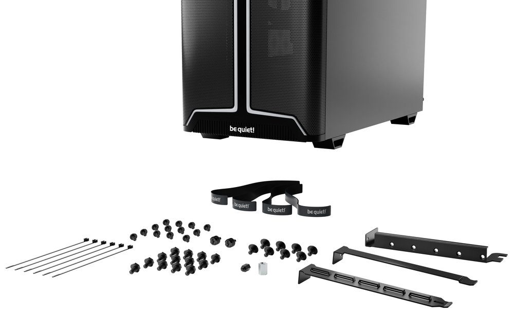 Be quiet! skříň PURE BASE 501DX / ATX / 3x140mm PWM fan / ARGB LED pásek / USB3.2 / temperované sklo / černá