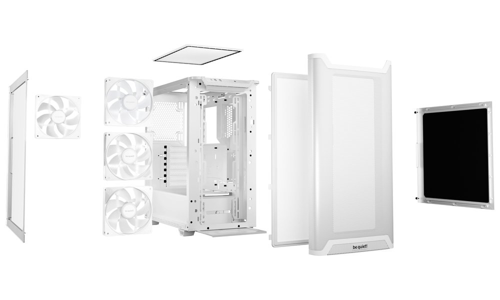 Be quiet! skříň PURE BASE 501LX / ATX / 4xARGB fan / USB-C / 2xUSB 3.2 / temperované sklo / bílá
