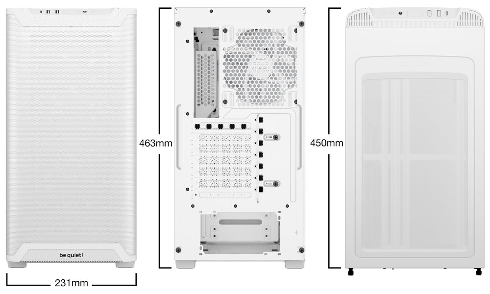 Be quiet! skříň PURE BASE 501LX / ATX / 4xARGB fan / USB-C / 2xUSB 3.2 / temperované sklo / bílá