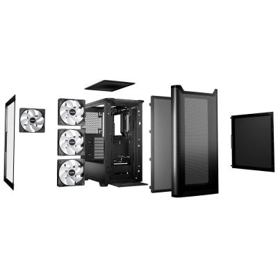 Be quiet! skříň PURE BASE 501LX / ATX / 4xARGB fan / USB-C / 2xUSB 3.2 / temperované sklo / černá