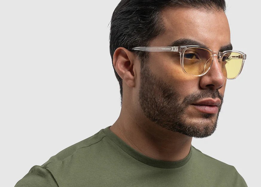 GUNNAR kancelářske/herní brýle OAKLAND CRYSTAL * jantarová skla * BLF 65 * GUNNAR focus