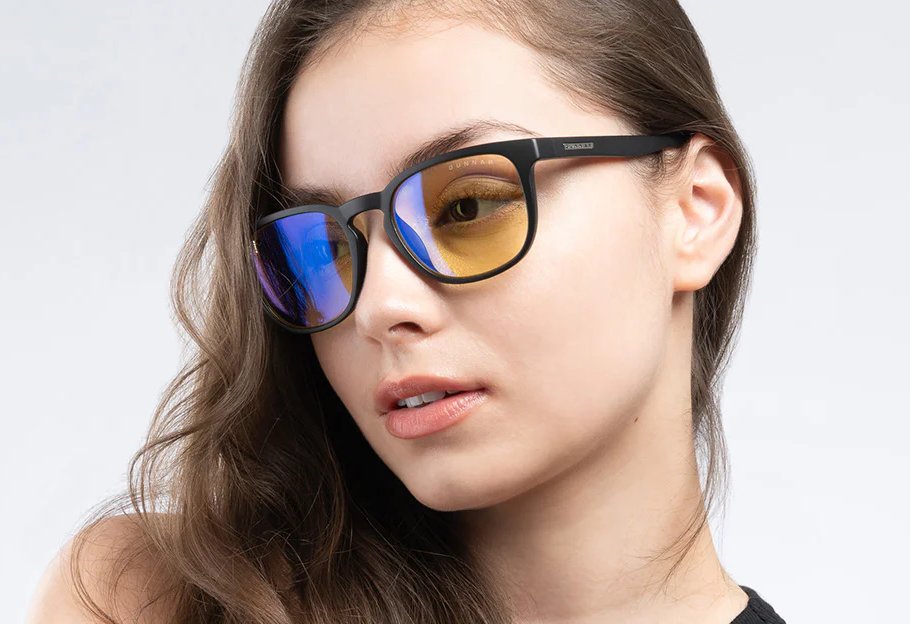 GUNNAR kancelářske/herní brýle OAKLAND ONYX * jantarová skla * BLF 65 * GUNNAR focus