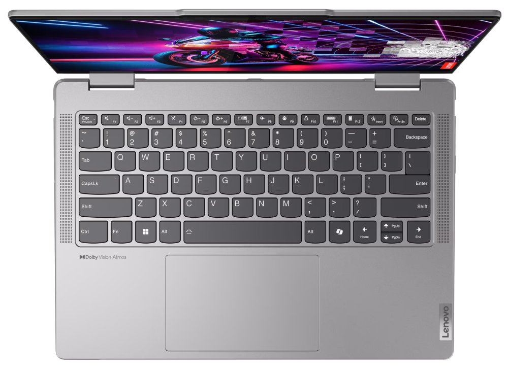Lenovo Yoga 7 2v1/ Ryzen 5 8640HS/ 16GB DDR5/ 512GB SSD/ Radeon Graphics/ 14"WUXGA,OLED,touch/ bez OS/ šedý