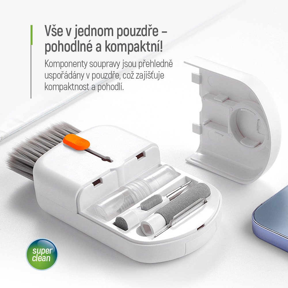 COLORWAY čistící sada 10v1 pro sluchátka, klávesnice, obrazovky, foto a elektroniku
