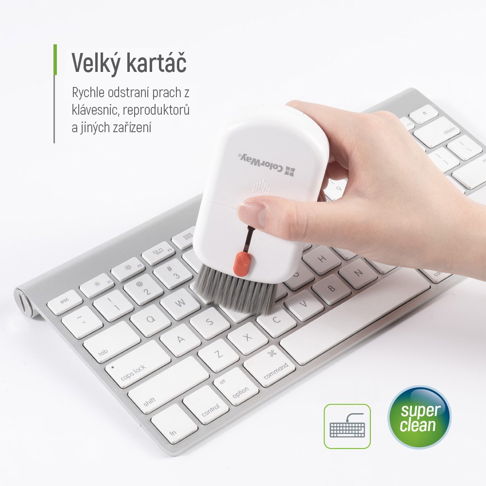 COLORWAY čistící sada 10v1 pro sluchátka, klávesnice, obrazovky, foto a elektroniku