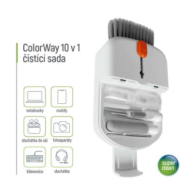 COLORWAY čistící sada 10v1 pro sluchátka, klávesnice, obrazovky, foto a elektroniku