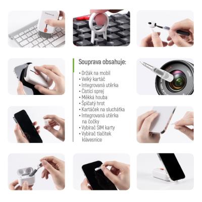 COLORWAY čistící sada 10v1 pro sluchátka, klávesnice, obrazovky, foto a elektroniku